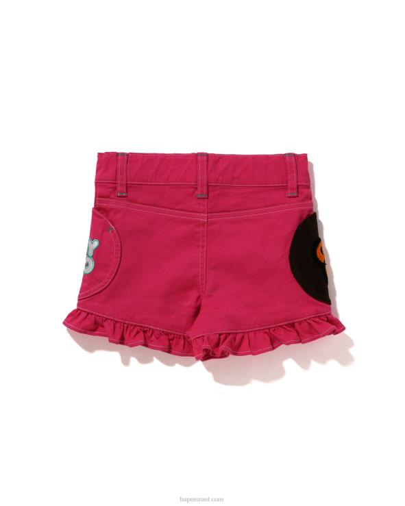 ורד קרמין A Bathing Ape 644LV1601 ילדים מכנסי מילוי כיסים של תינוק מילו