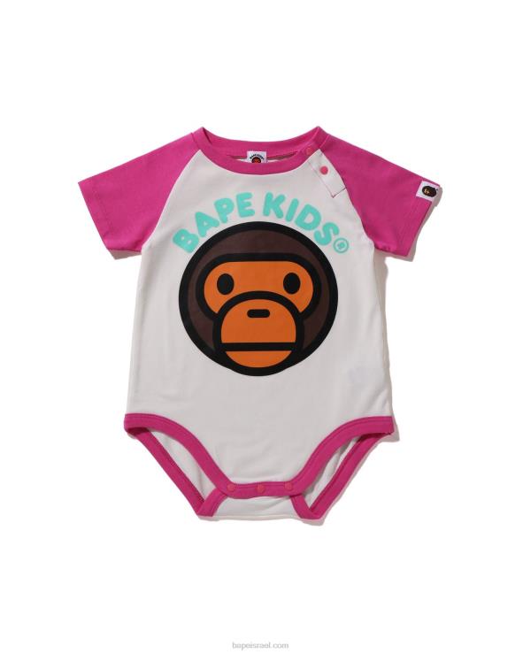 לבן A Bathing Ape 644LV1603 ילדים בגד גוף לתינוק מילו
