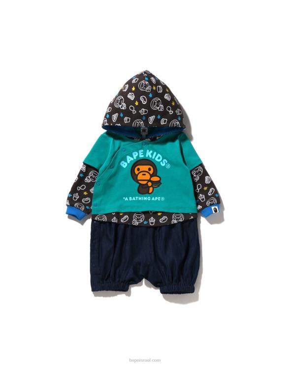 מנטה A Bathing Ape 644LV1604 ילדים בייבי מילו ג'אנק פוד בשכבות
