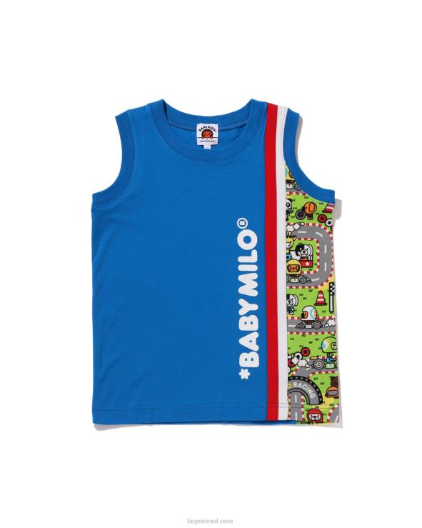 כְּחוֹל A Bathing Ape 644LV1609 ילדים גופיית בייבי מילו מירוץ