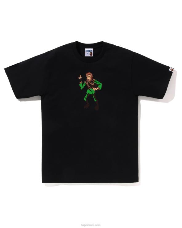 שָׁחוֹר A Bathing Ape 644LV161 גברים טי