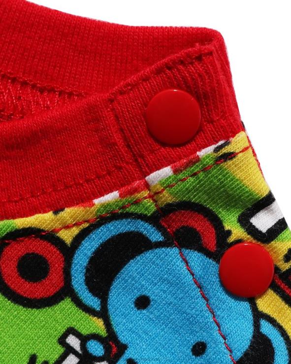 אדום בהיר A Bathing Ape 644LV1612 ילדים בגד גוף מירוץ בייבי מילו