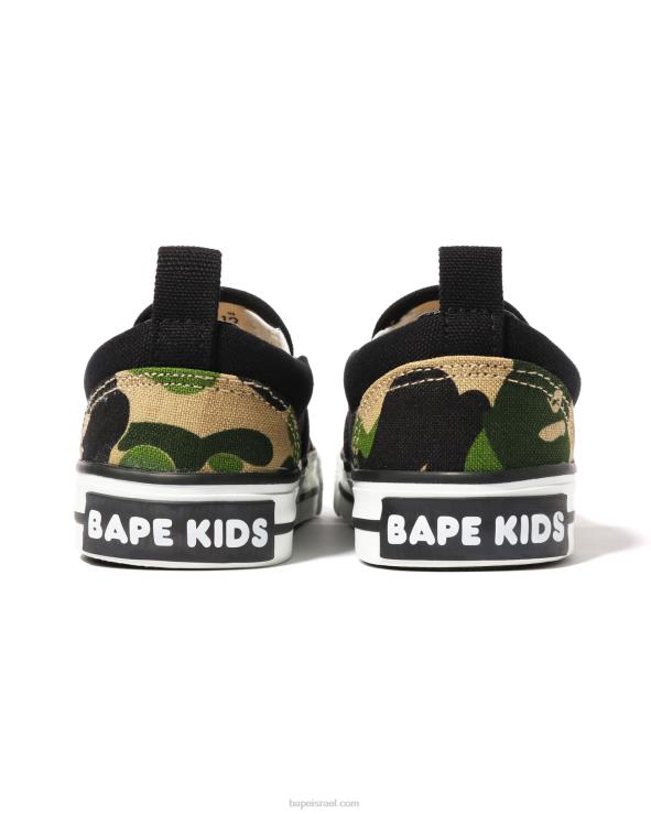 צבא ירוק A Bathing Ape 644LV1618 ילדים abc camo head patch slip ons