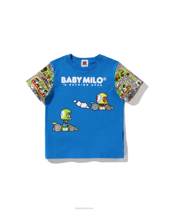 כְּחוֹל A Bathing Ape 644LV1621 ילדים טי בייבי מילו מרוץ חברים