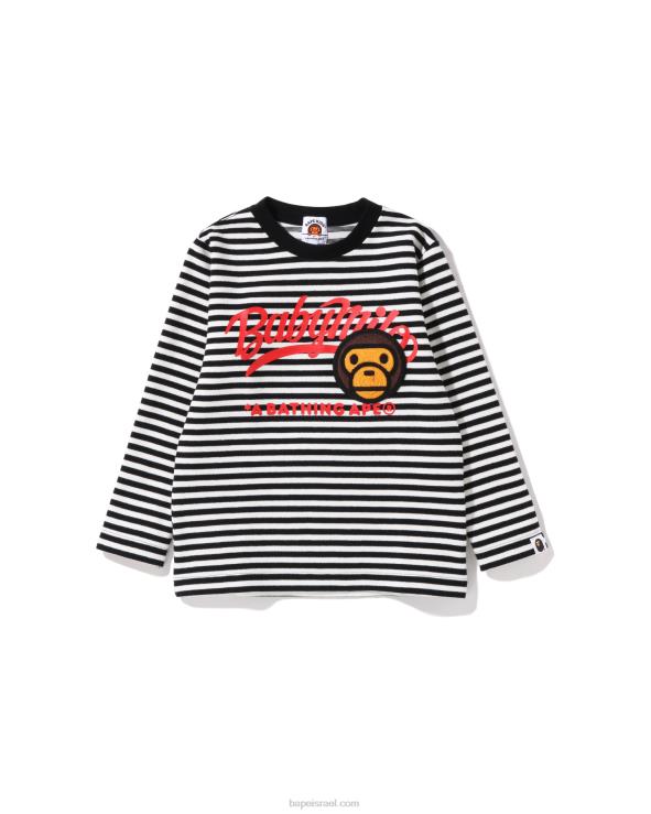 שָׁחוֹר A Bathing Ape 644LV1628 ילדים צווארון צווארון של חישוק תיקון תינוק מילו