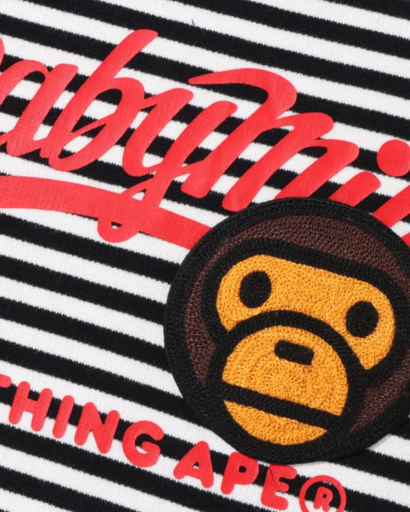 שָׁחוֹר A Bathing Ape 644LV1628 ילדים צווארון צווארון של חישוק תיקון תינוק מילו