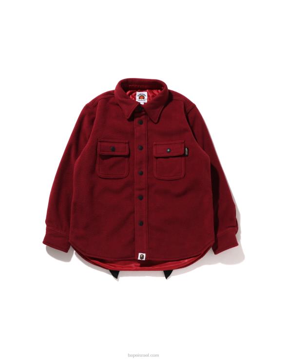 אדום בהיר A Bathing Ape 644LV1641 ילדים מעיל תיקון כריש
