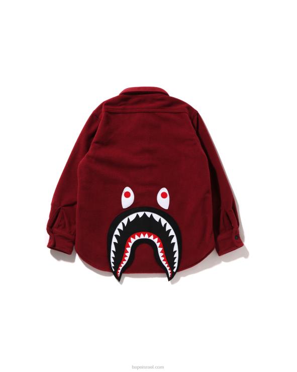 אדום בהיר A Bathing Ape 644LV1641 ילדים מעיל תיקון כריש