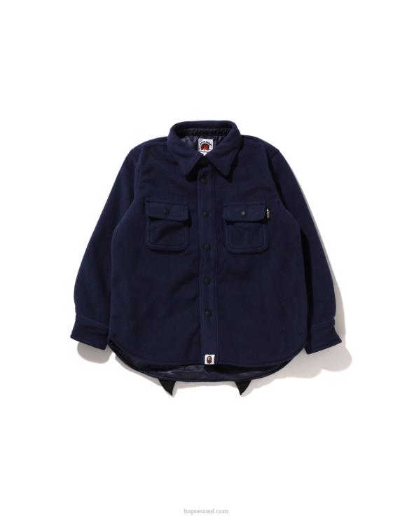 כְּחוֹל A Bathing Ape 644LV1642 ילדים מעיל תיקון כריש