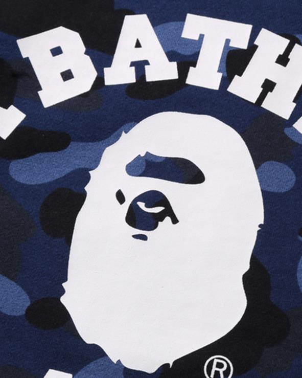 כחול כהה A Bathing Ape 644LV1649 ילדים color camo college crewneck jr