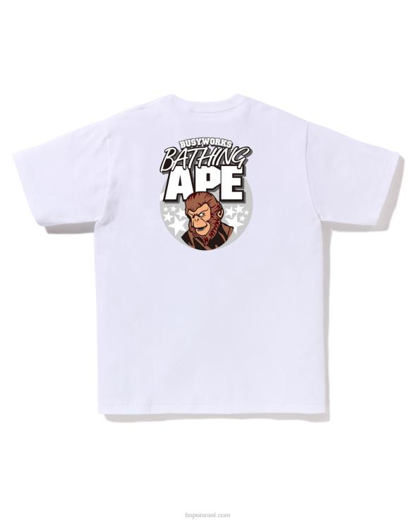 לבן A Bathing Ape 644LV164 גברים טי