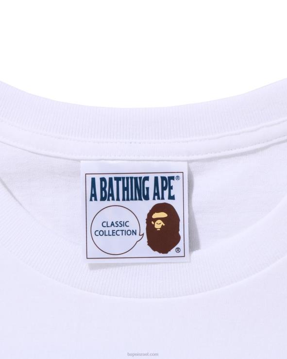 לבן A Bathing Ape 644LV164 גברים טי