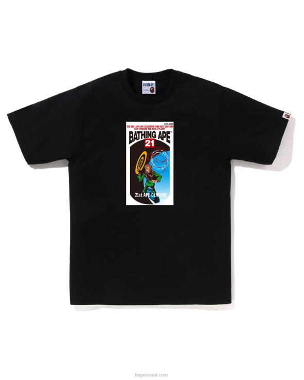 שָׁחוֹר A Bathing Ape 644LV165 גברים טי