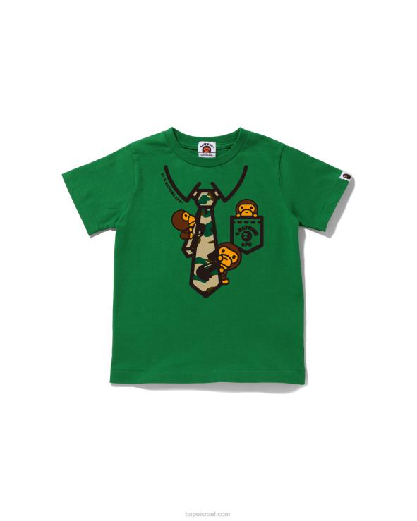 צבא ירוק A Bathing Ape 644LV1656 ילדים 1st camo baby milo teck print tie