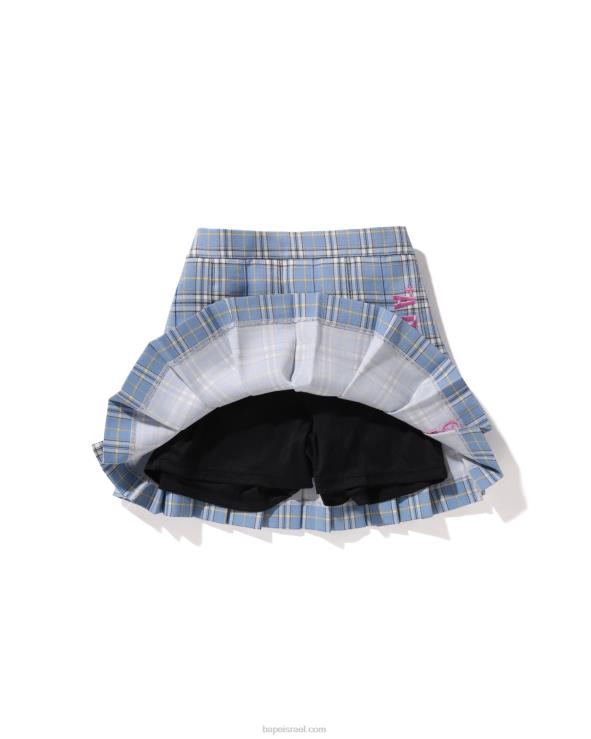 כְּחוֹל A Bathing Ape 644LV1670 ילדים חצאית קפלים בדוקה