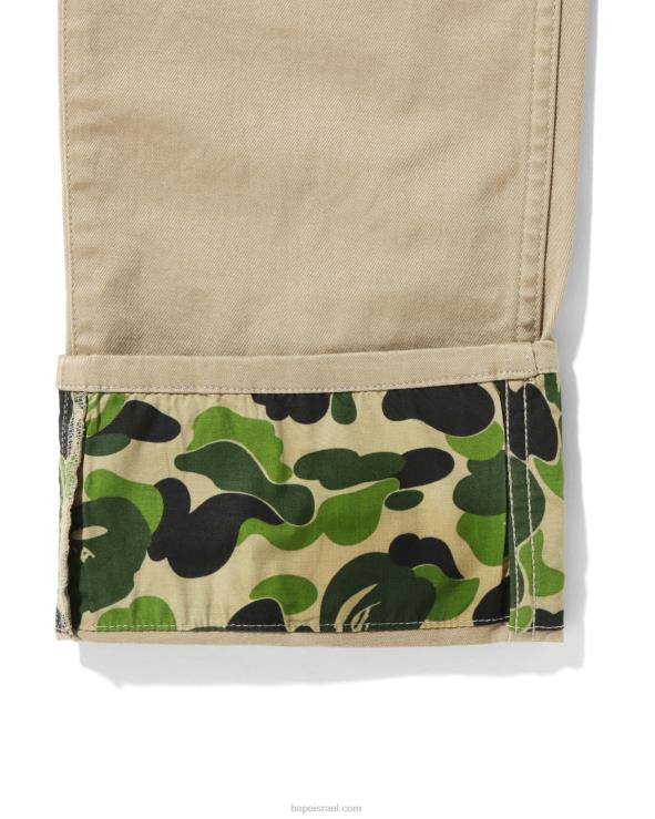 בז' A Bathing Ape 644LV1671 ילדים מכנסיים עם חפתים של abc camo