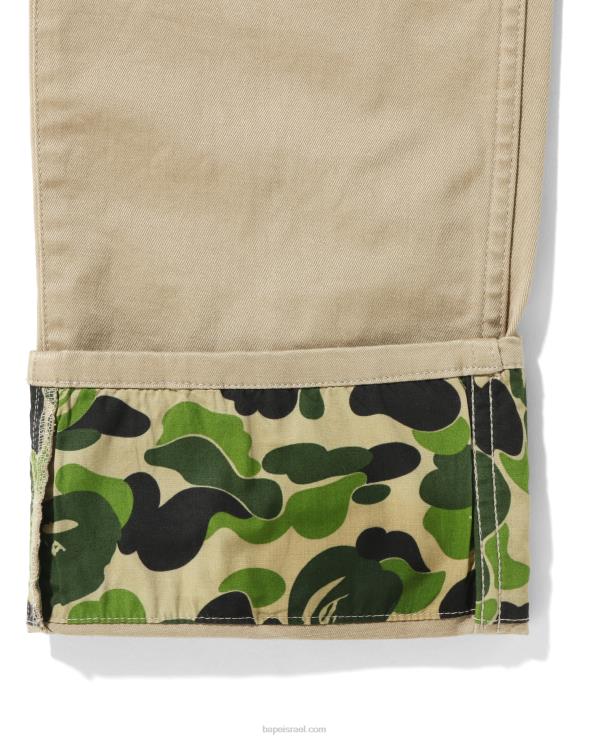 בז' A Bathing Ape 644LV1682 ילדים מכנסיים עם חפתים של abc camo jr
