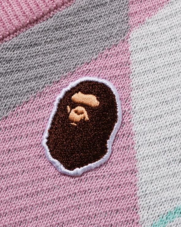 וָרוֹד A Bathing Ape 644LV1690 ילדים תיקון ראש סריג ארגייל ג'וניור