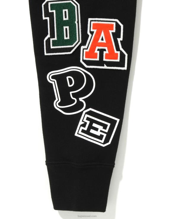 שָׁחוֹר A Bathing Ape 644LV1693 ילדים ריבוי גופנים סוודר קפוצ'ון jr