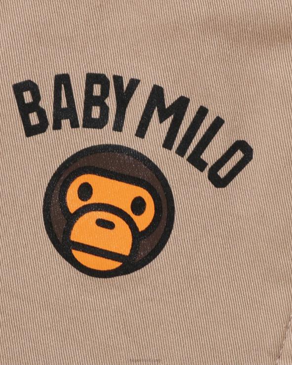 בז' A Bathing Ape 644LV1699 ילדים מכנסיים קצרים עם חפתים של baby milo 1st camo