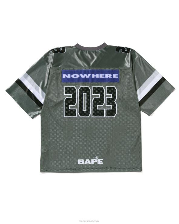 אפור A Bathing Ape 644LV169 גברים חולצת כדורגל