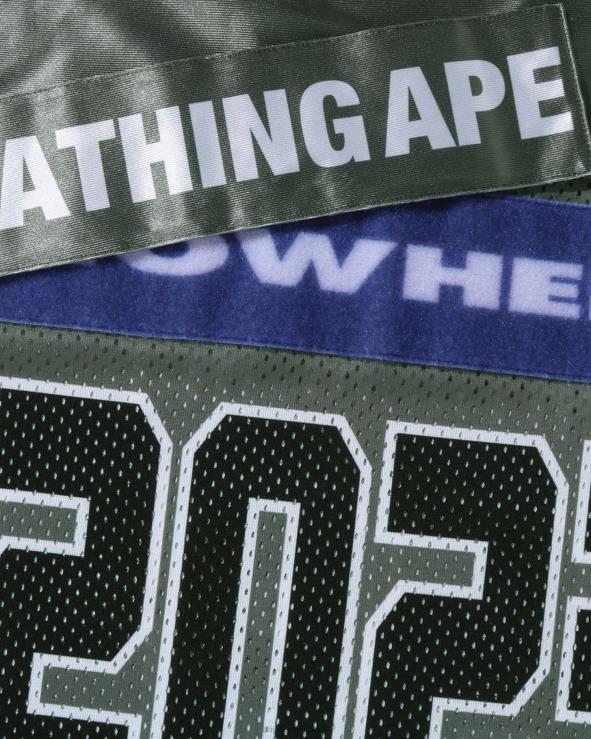אפור A Bathing Ape 644LV169 גברים חולצת כדורגל