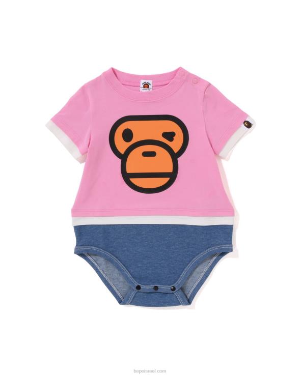 וָרוֹד A Bathing Ape 644LV1702 ילדים בגד גוף בשכבות בייבי מילו