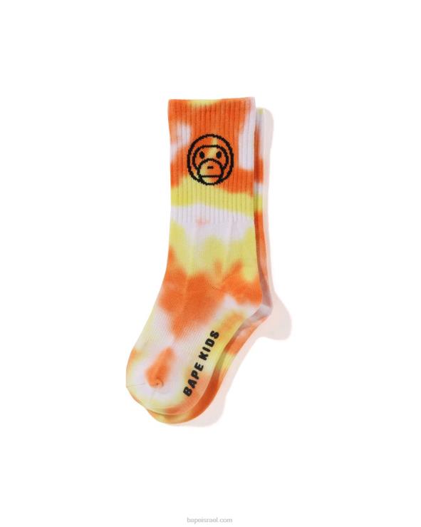 תפוז A Bathing Ape 644LV1704 ילדים גרב צלעות צבועה