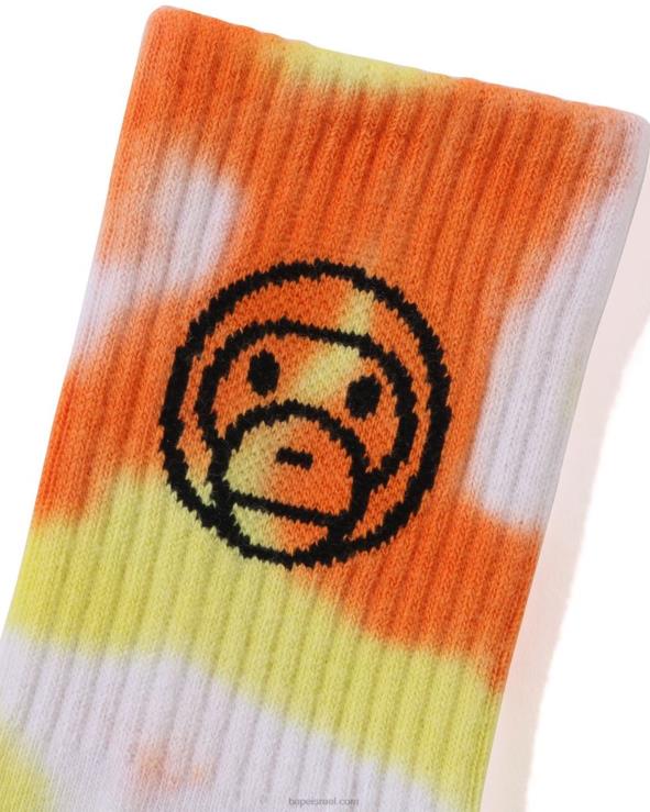 תפוז A Bathing Ape 644LV1704 ילדים גרב צלעות צבועה