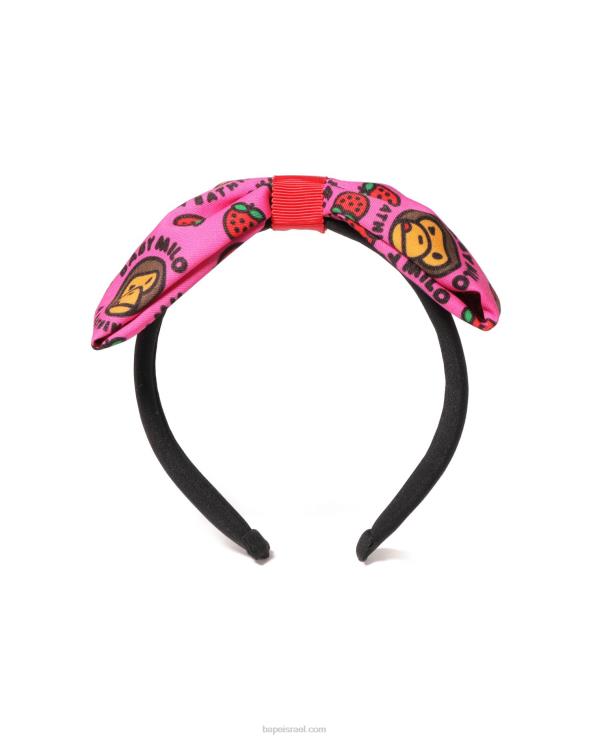 ורד קרמין A Bathing Ape 644LV1709 ילדים סרט לשיער של בייבי מילו תות