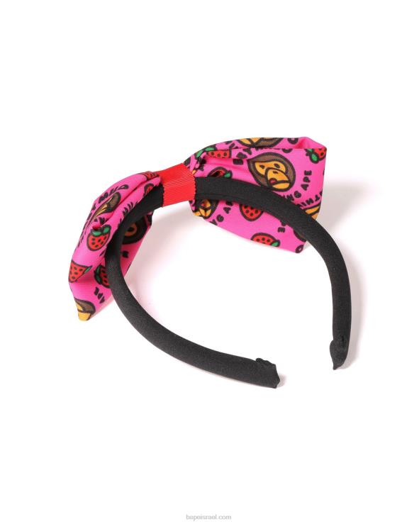 ורד קרמין A Bathing Ape 644LV1709 ילדים סרט לשיער של בייבי מילו תות