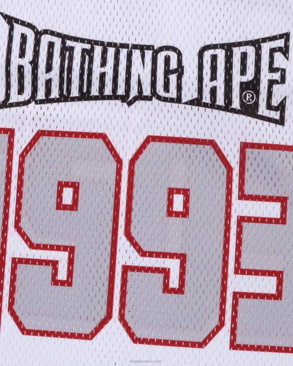 לבן A Bathing Ape 644LV170 גברים חולצת כדורגל