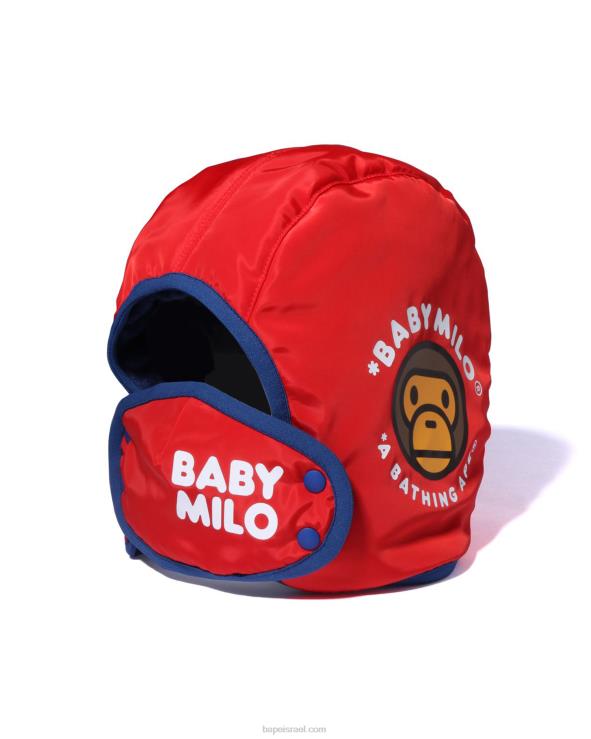אדום בהיר A Bathing Ape 644LV1715 ילדים כובע מירוץ בייבי מילו