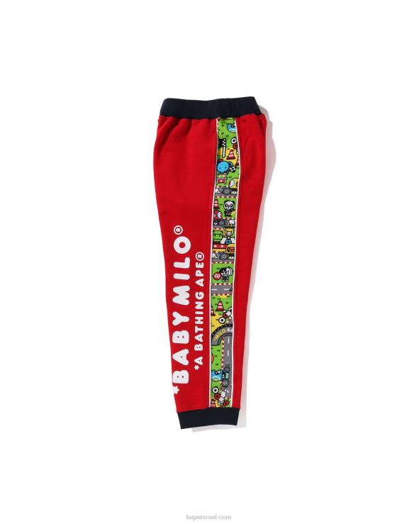 אדום בהיר A Bathing Ape 644LV1720 ילדים מכנסי טרנינג בייבי מילו