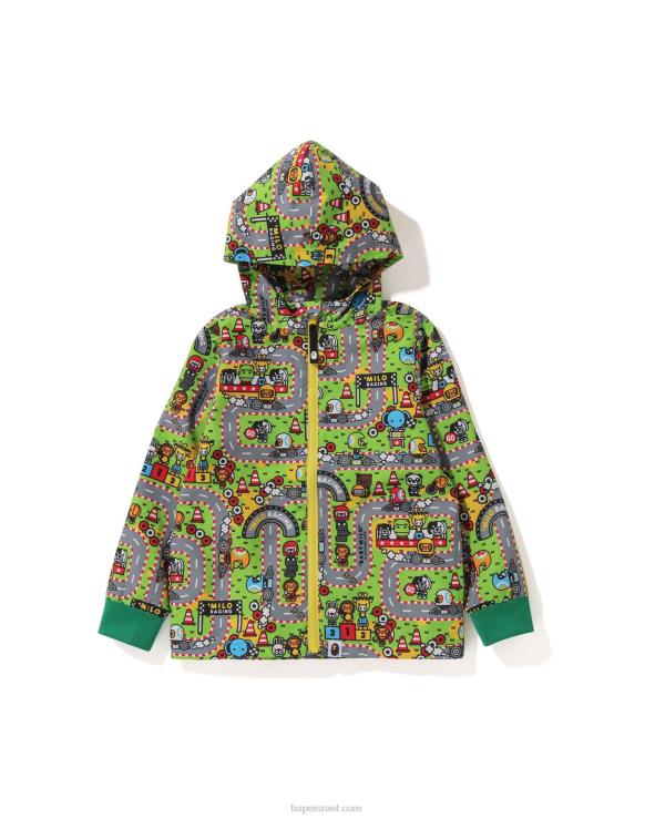 קייס A Bathing Ape 644LV1723 ילדים מעיל קפוצ'ון מירוץ בייבי מילו