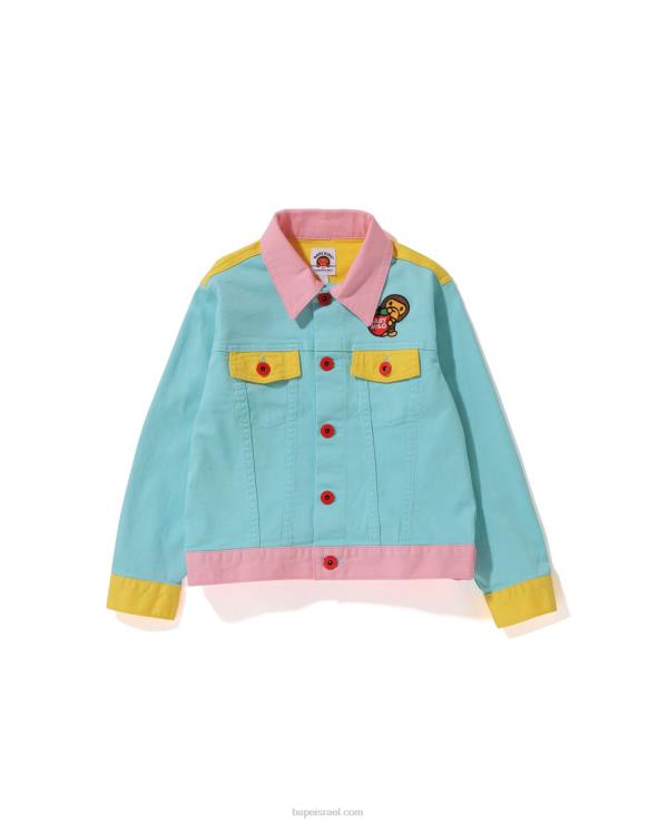 קייס A Bathing Ape 644LV1726 ילדים מעיל זבוב כפתור מיילו לתינוק