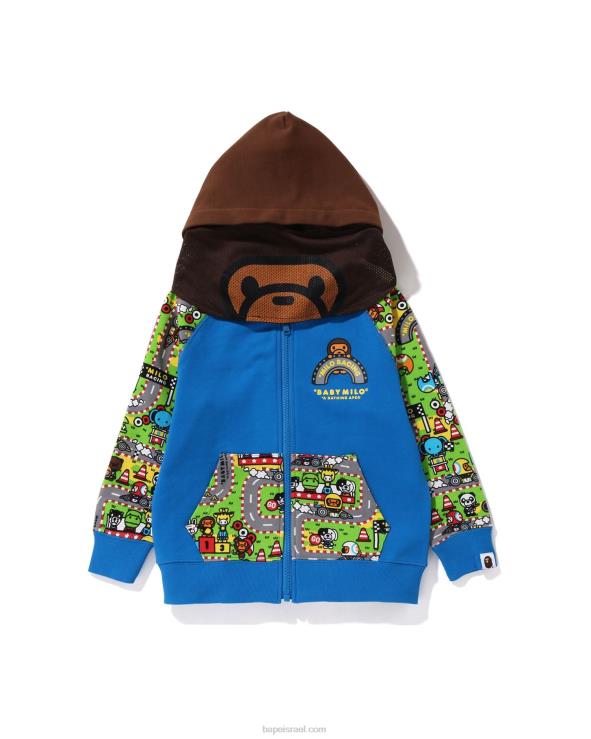 כְּחוֹל A Bathing Ape 644LV1727 ילדים קפוצ'ון קפוצ'ון בייבי מילו מירוץ מילו