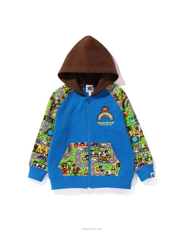 כְּחוֹל A Bathing Ape 644LV1727 ילדים קפוצ'ון קפוצ'ון בייבי מילו מירוץ מילו