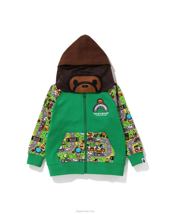 ירוק טווס A Bathing Ape 644LV1728 ילדים קפוצ'ון קפוצ'ון בייבי מילו מירוץ מילו