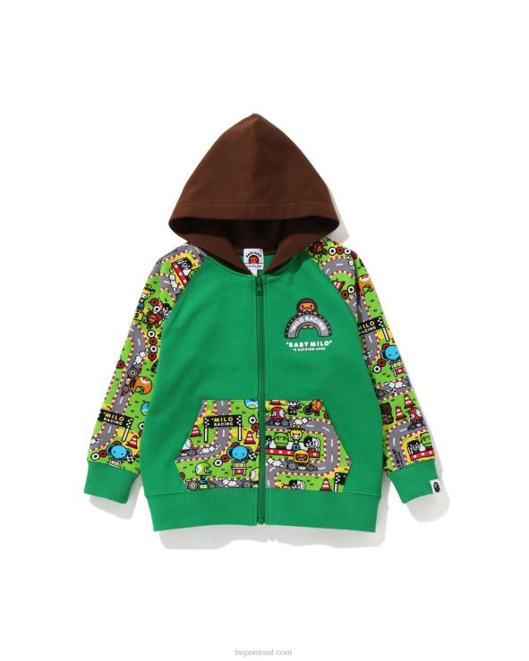 ירוק טווס A Bathing Ape 644LV1728 ילדים קפוצ'ון קפוצ'ון בייבי מילו מירוץ מילו