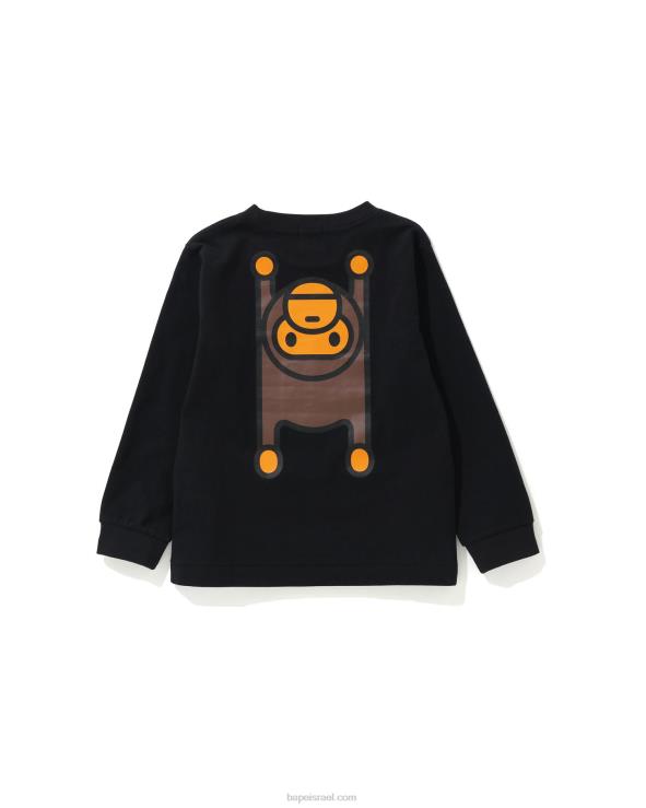 שָׁחוֹר A Bathing Ape 644LV1735 ילדים טי שטיח בייבי מילו