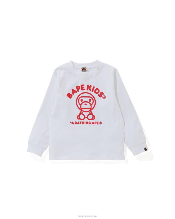 לבן A Bathing Ape 644LV1739 ילדים טי שטיח בייבי מילו