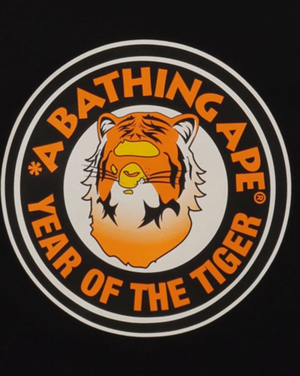שָׁחוֹר A Bathing Ape 644LV1747 ילדים שנת הטייגריס