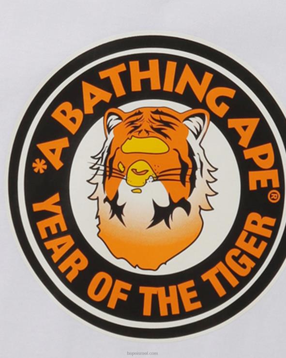 לבן A Bathing Ape 644LV1749 ילדים שנת הטייגריס