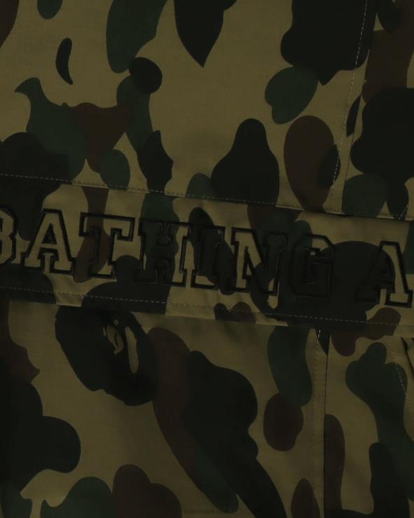 צבא ירוק A Bathing Ape 644LV1754 ילדים מעיל 4 כיווני 1st camo