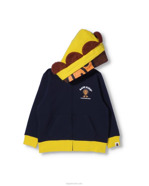 כְּחוֹל A Bathing Ape 644LV1759 ילדים בייבי מילו חברים קפוצ'ון רוכסן