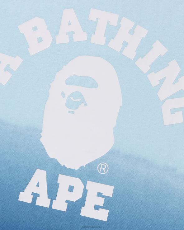 כְּחוֹל A Bathing Ape 644LV175 גברים חולצה בכושר רגוע לדרגת קולג'