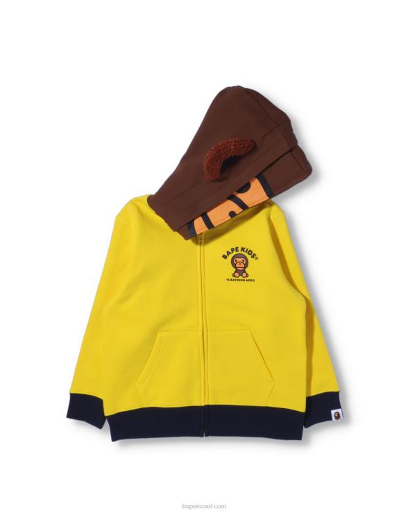צהוב A Bathing Ape 644LV1760 ילדים בייבי מילו חברים קפוצ'ון רוכסן