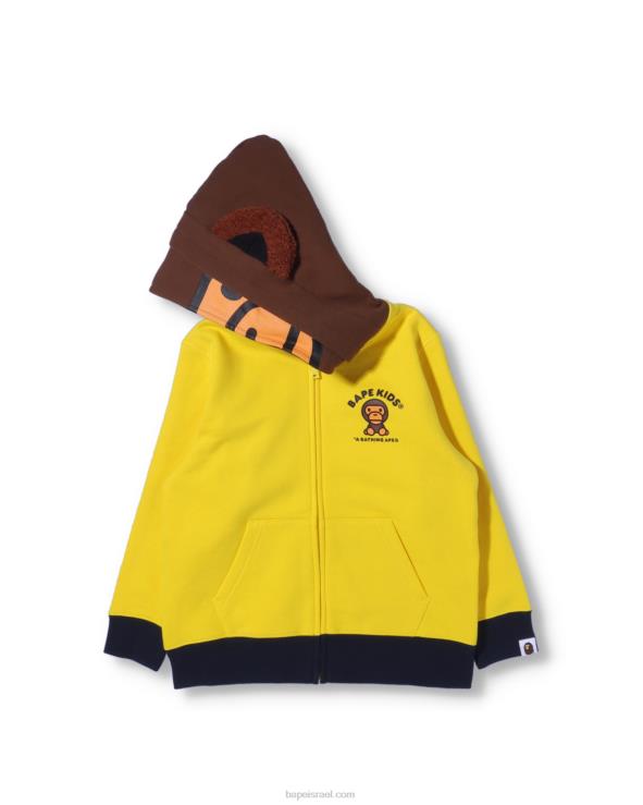 צהוב A Bathing Ape 644LV1760 ילדים בייבי מילו חברים קפוצ'ון רוכסן