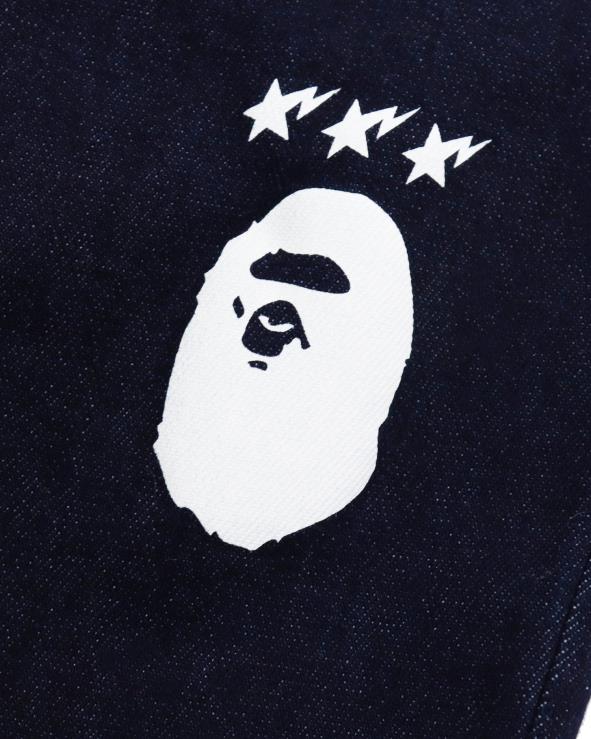 דֵנִים A Bathing Ape 644LV1765 ילדים מכנסי ג'ינס עם הדפס רב
